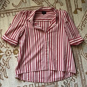 ❤️WHO WHAT WEAR Red Striped Blouse